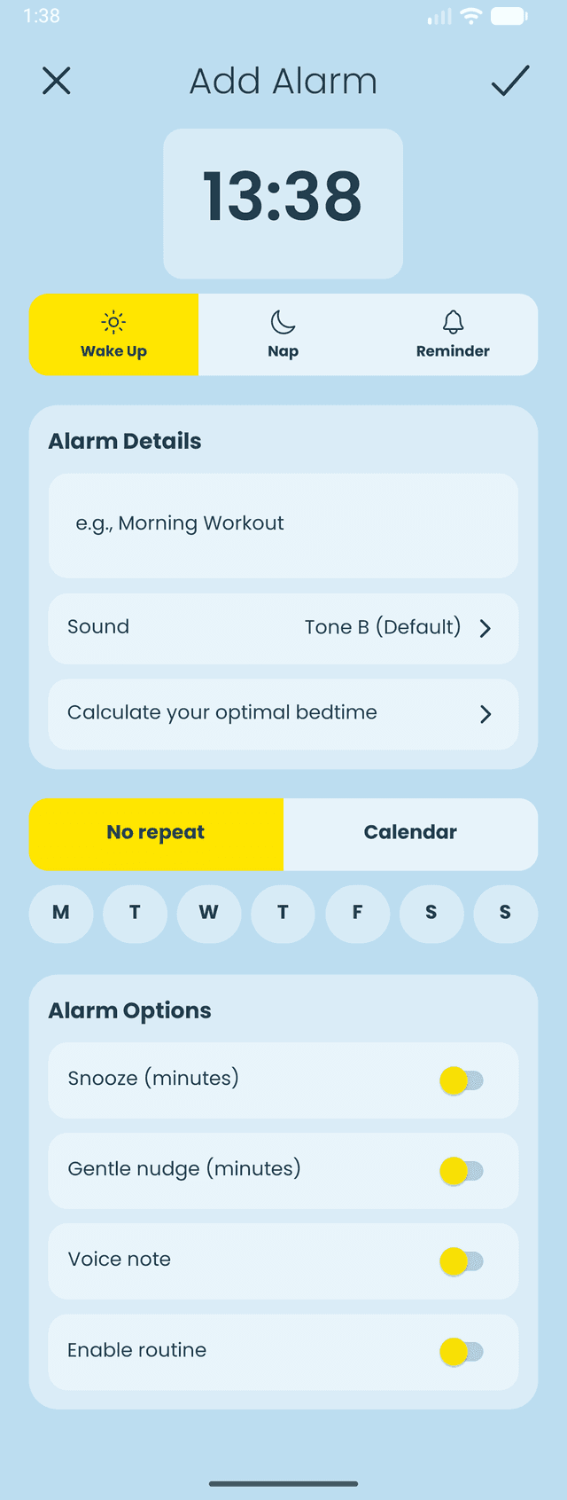 Android add alarm (light mode)